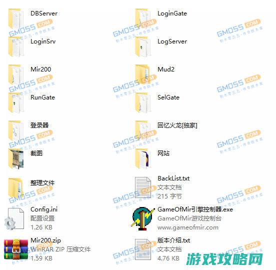很详细的服务端Mirserver文件夹目录程序及txt及ini功能作用